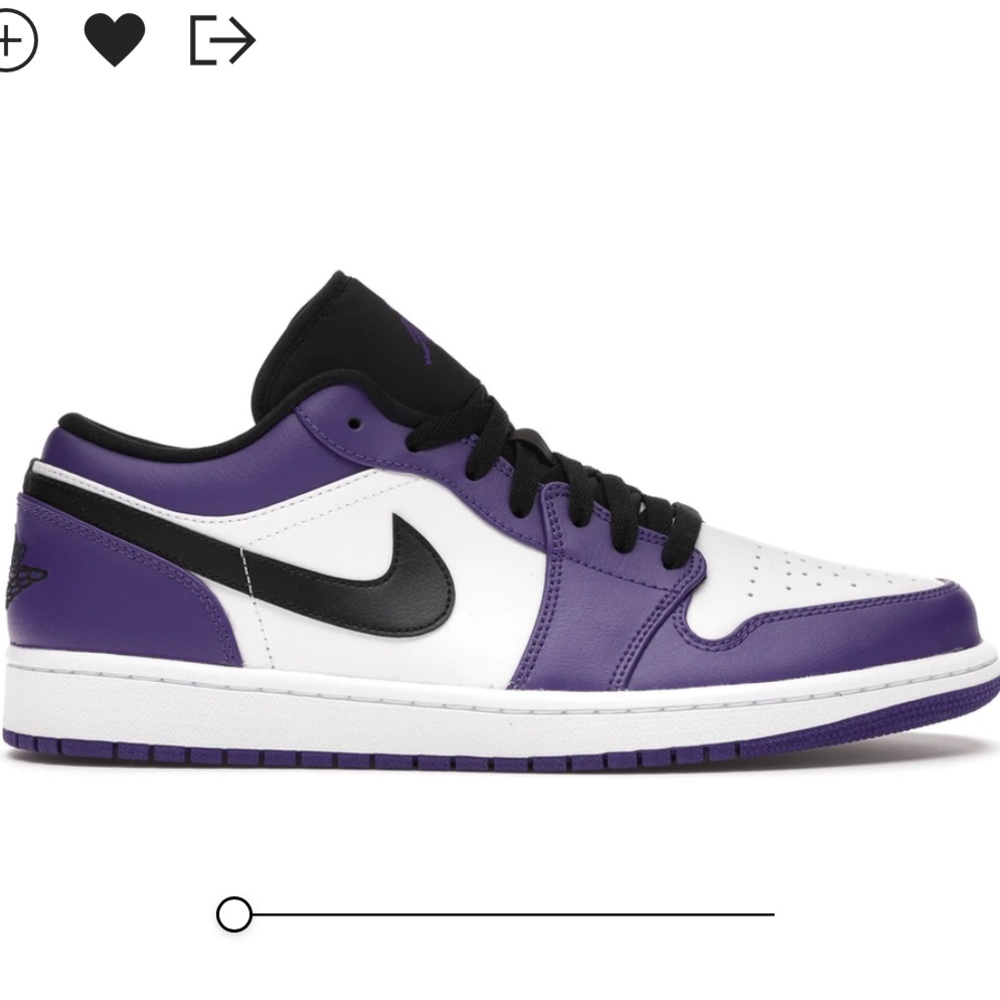 Jordan 1 Low Court Purple White (GS)